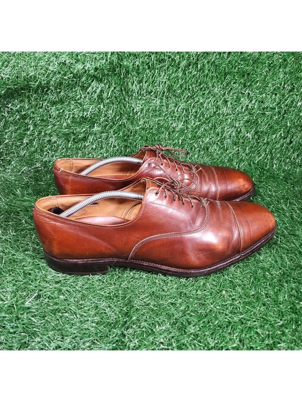 Allen Edmonds Park Avenue Men's Size 12 B Shoes Brown Leather Cap Toe Oxfords